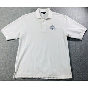 Port Authority Mens Tennis Polo Shirt Size L White